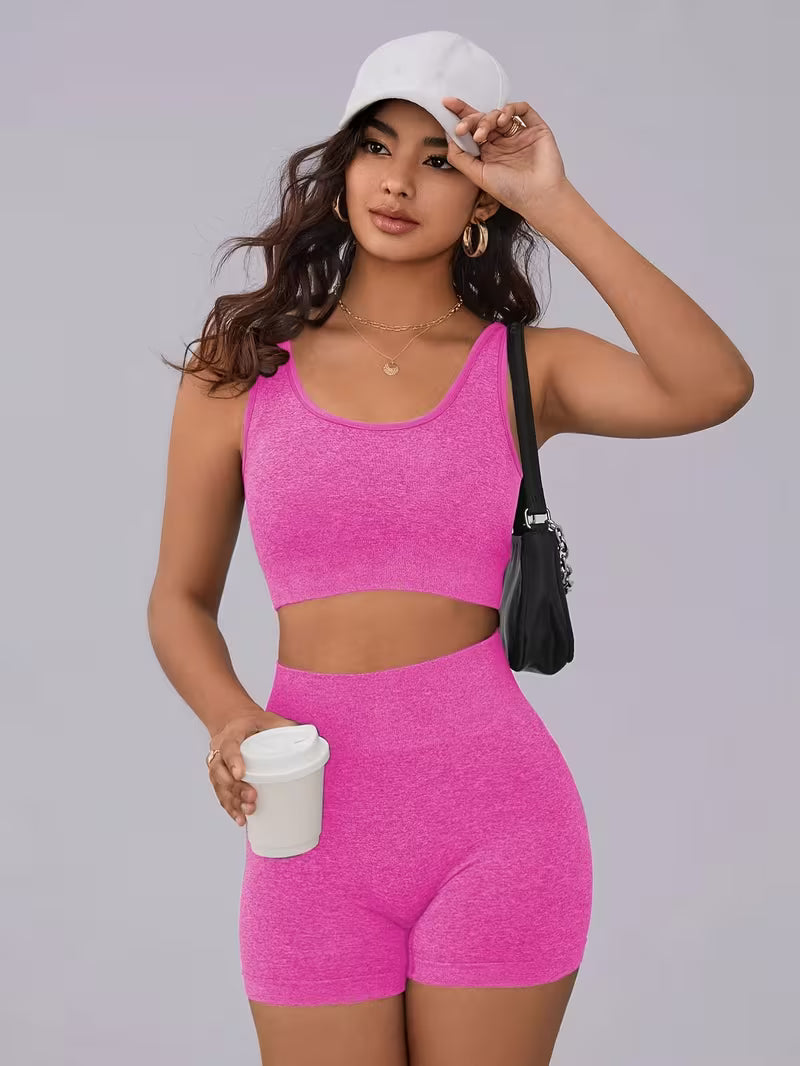 Women'S Seamless Solid Color Athletic Suit