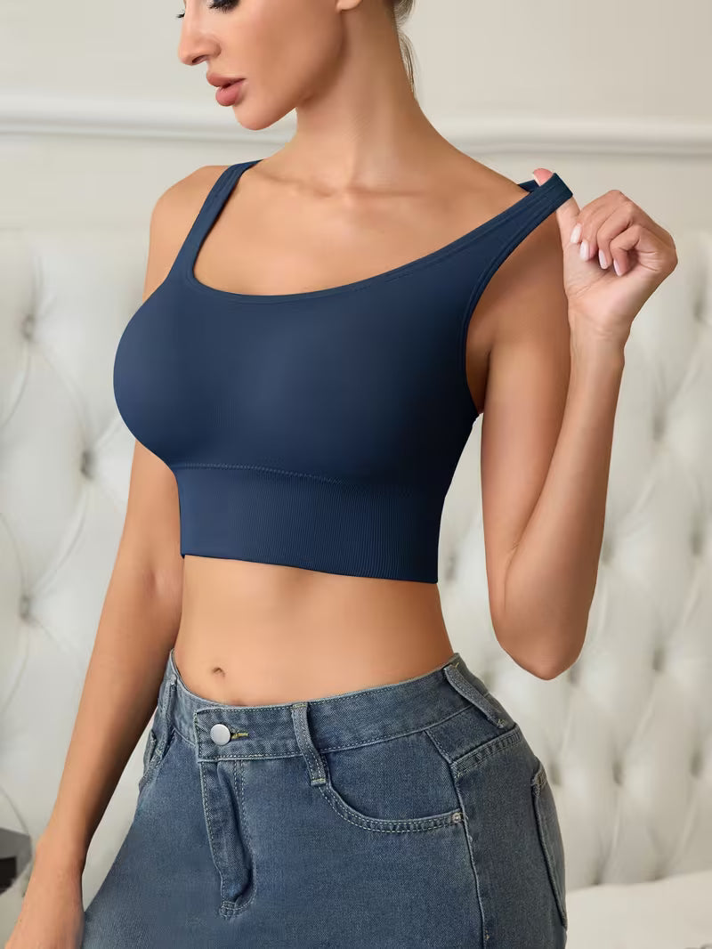 Wireless High Support Sports Bra with Removable Pads