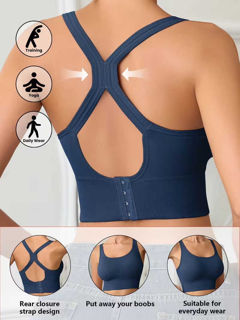 Wireless High Support Sports Bra with Removable Pads