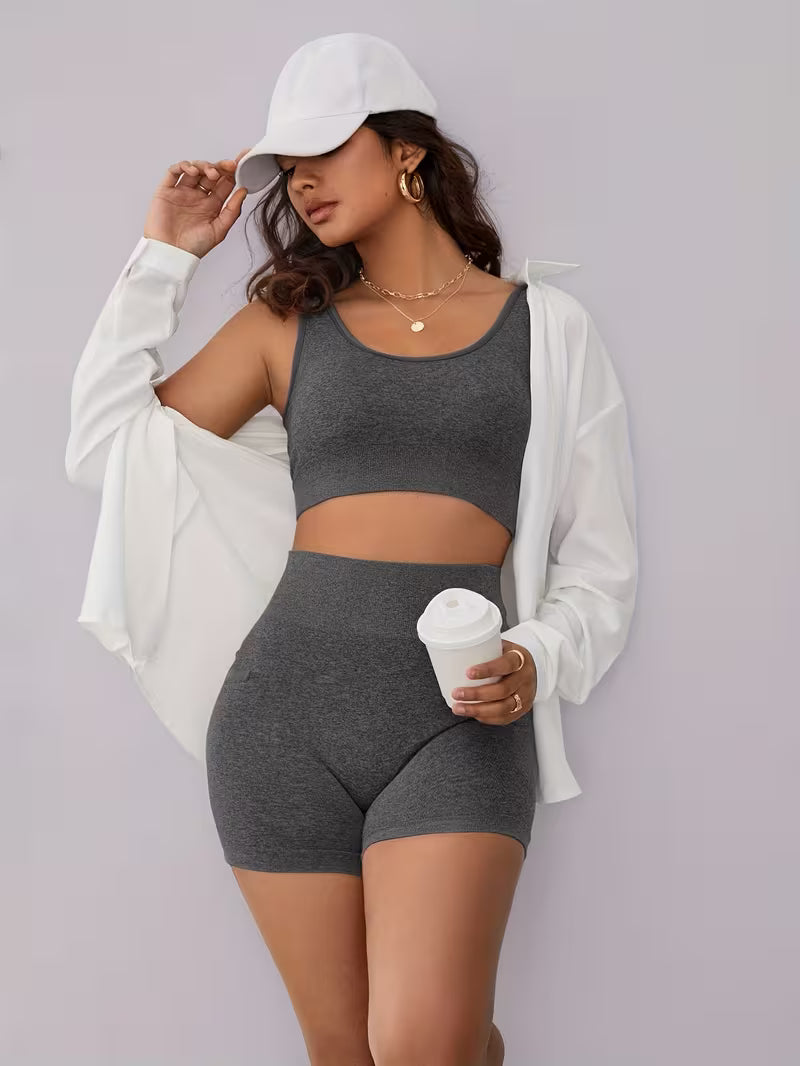 Women'S Seamless Solid Color Athletic Suit