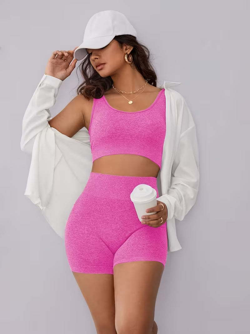 Women'S Seamless Solid Color Athletic Suit