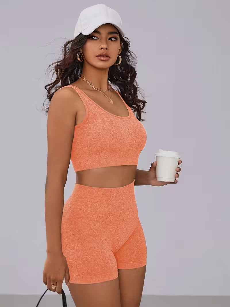 Women'S Seamless Solid Color Athletic Suit